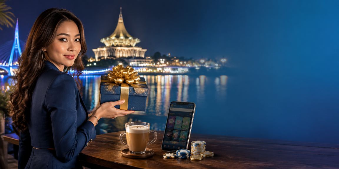 Bermain poker dalam talian melalui telefon pintar di Kuching Sarawak